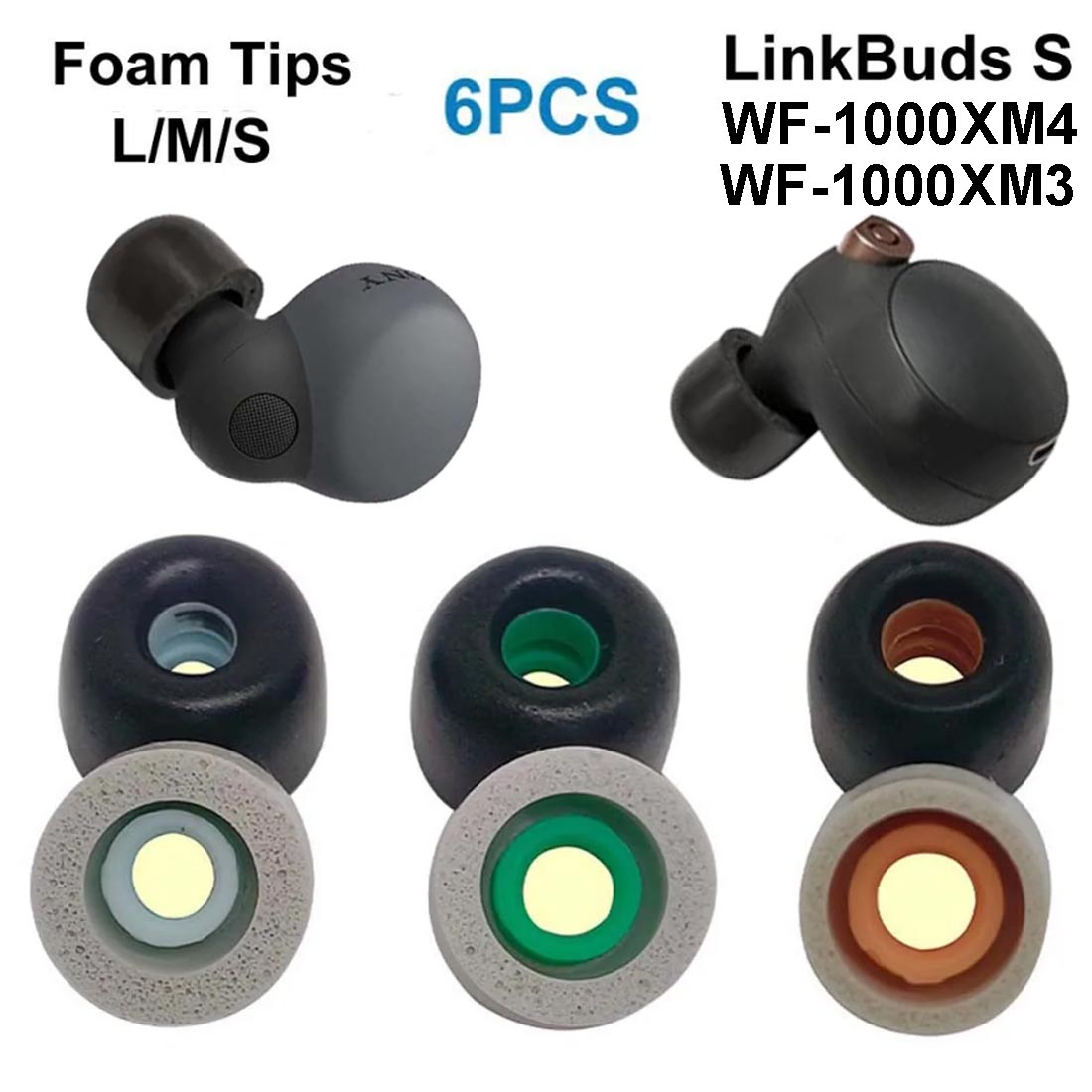 Earphone Foam Tip - Memory Foam Oordopjes Voor Sony LinkBuds