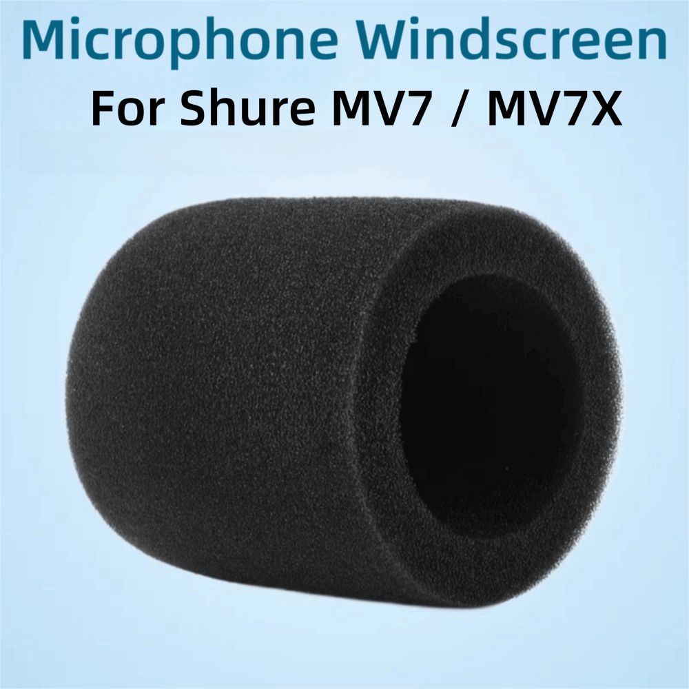 Shure Mic Mv7 - Vervangende microfoon windkap van gevlokte sponsfoam,