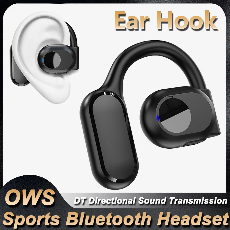 Bluetooth Headset On Ear - Draadloze Bluetooth-hoofdtelefoon Luchtgeleidingsoortelefoon met microfoon Handsfree