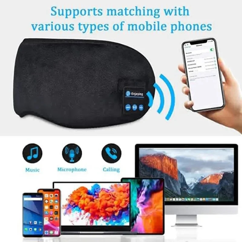 3D Oogmasker Bluetooth Hoofdte - Bluetooth Headset On Ear recensie en prijs