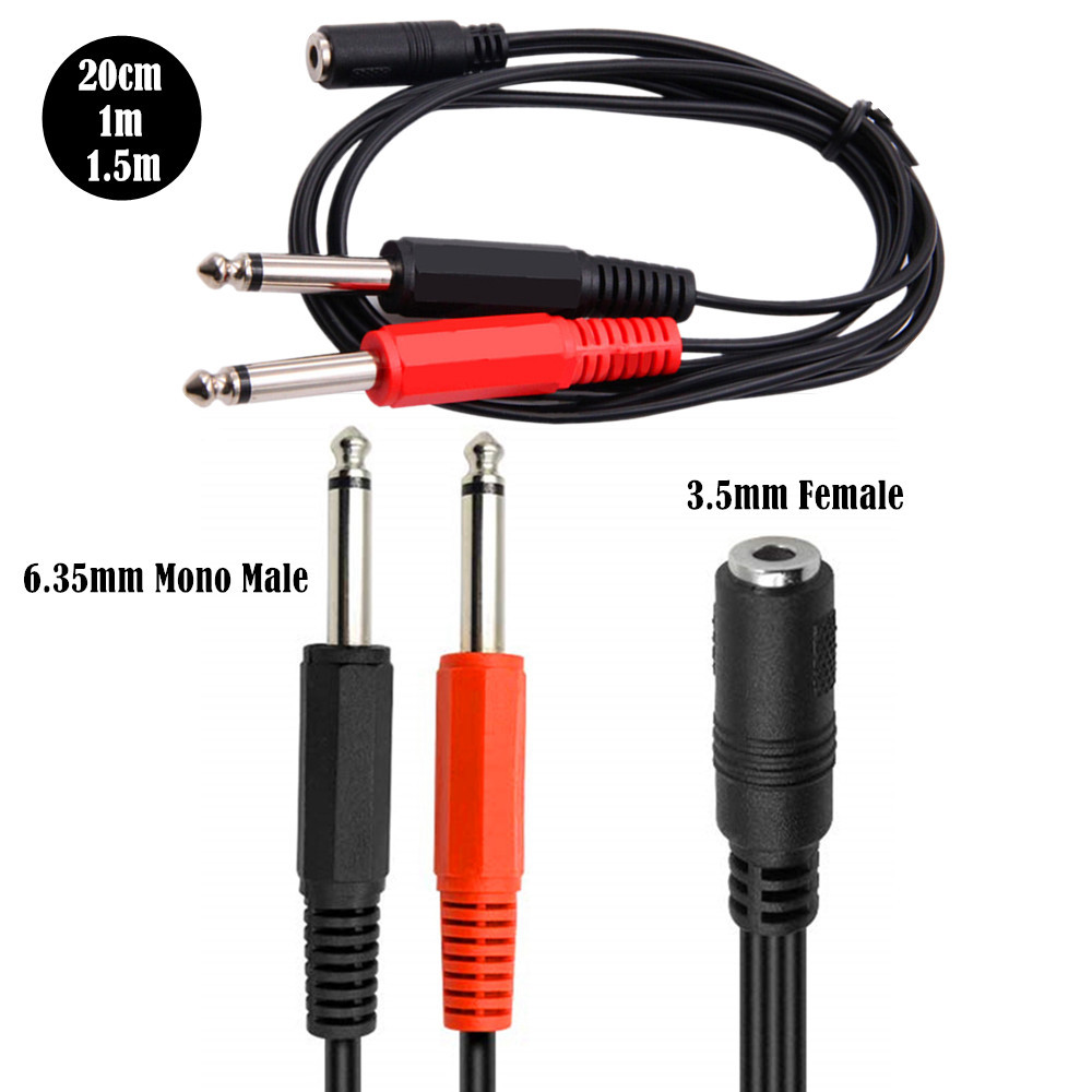 6,35 mm mannelijk naar 2, 6,35 - Audio Splitter Y recensie en prijs