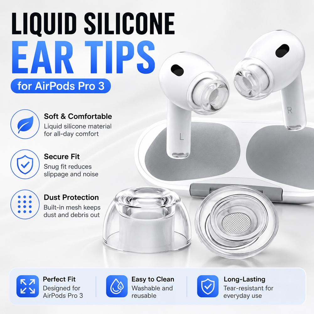 1/2/3Pairs Clear Vloeibare Sil - Silicone Ear Tip Replacement recensie en prijs