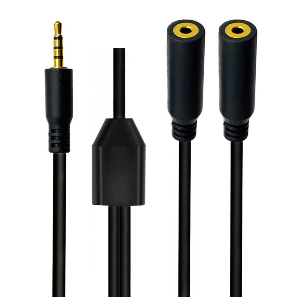 Vergulde 4-polige 2,5 mm manne - Audio Splitter Y recensie en prijs