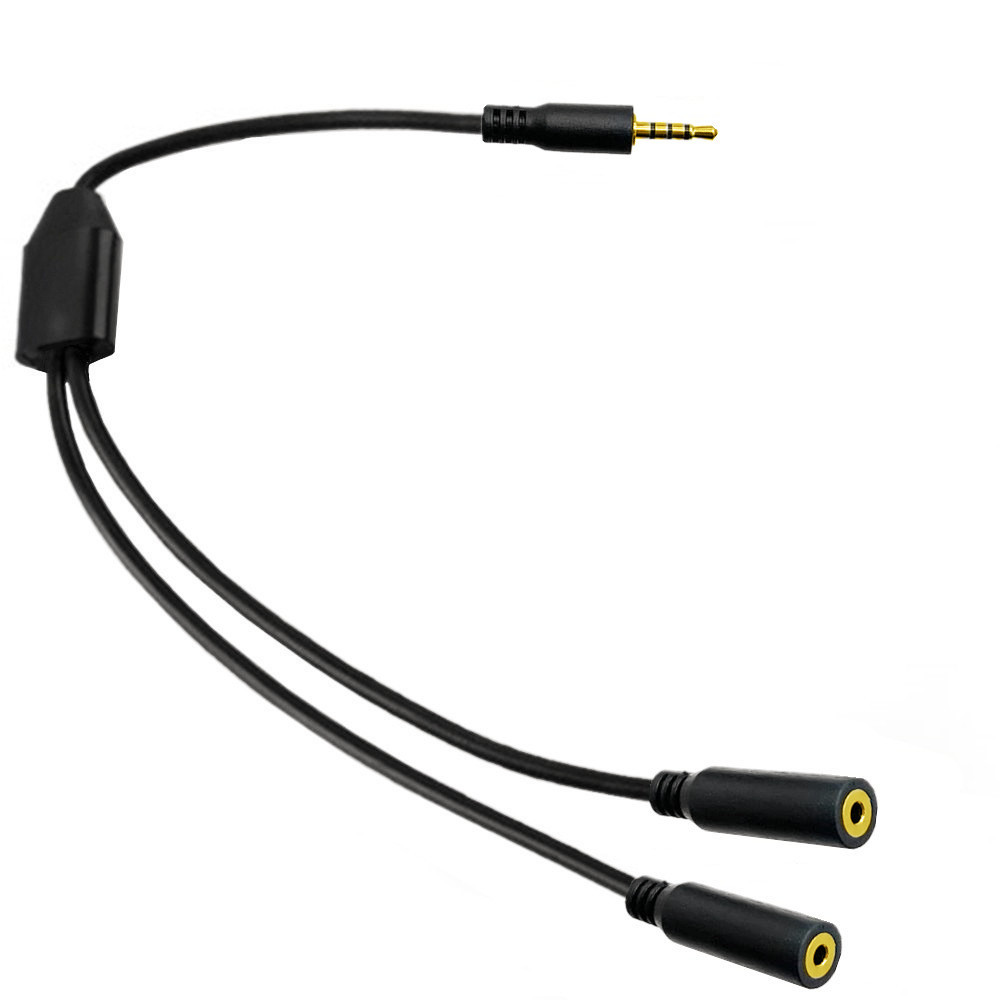 Vergulde 4-polige 2,5 mm manne - Audio Splitter Y recensie en prijs