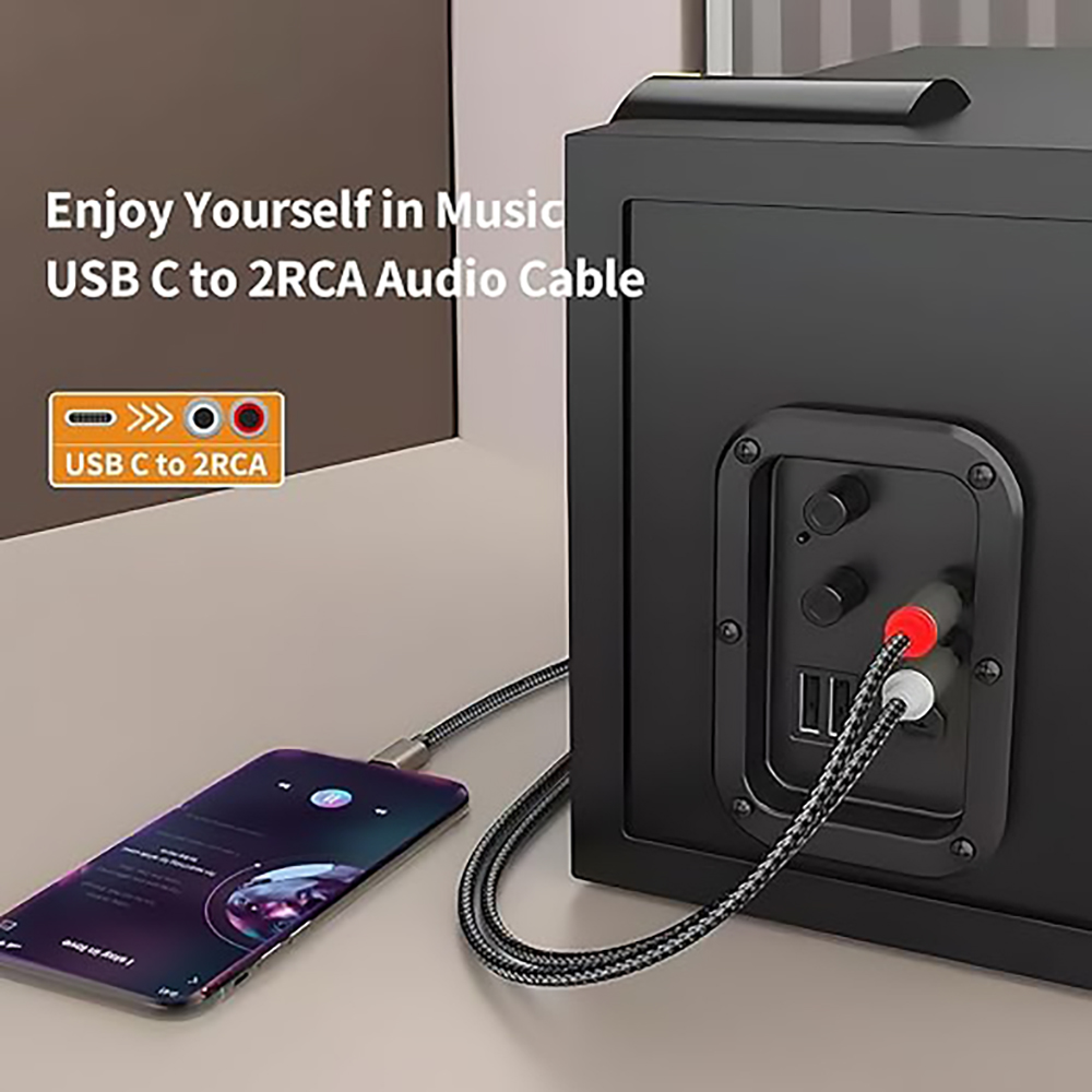 USB C naar 2 RCA-audiokabel, T - Audio Splitter Y recensie en prijs